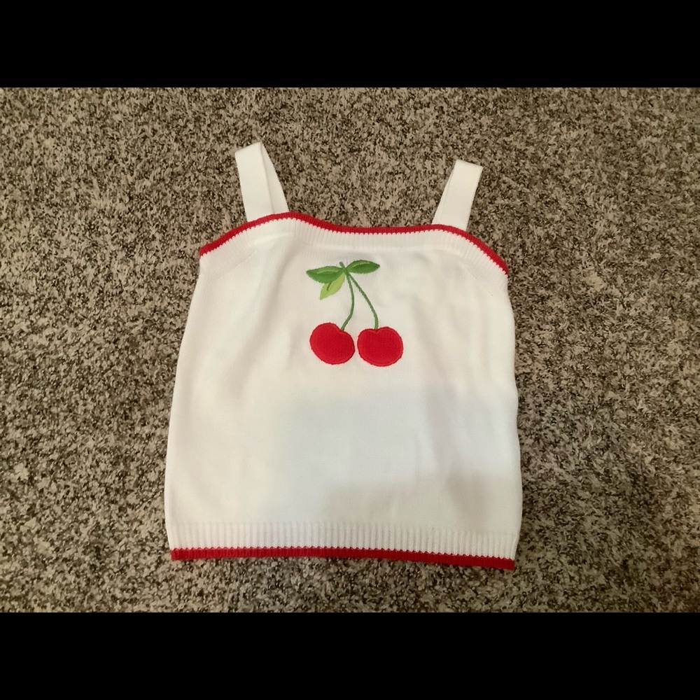 knit cherry top